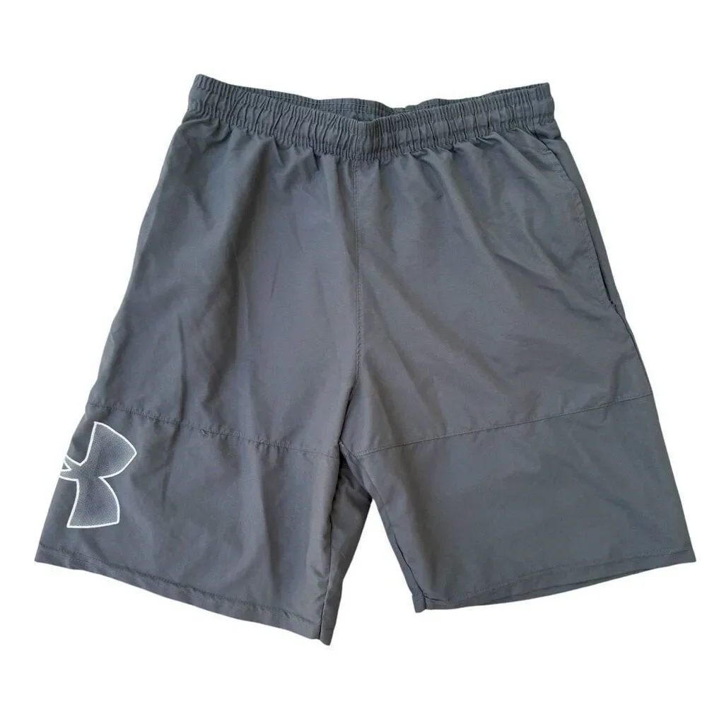 Under Armour Men's Trunks Shorts Gym Running Gray Polyester size L